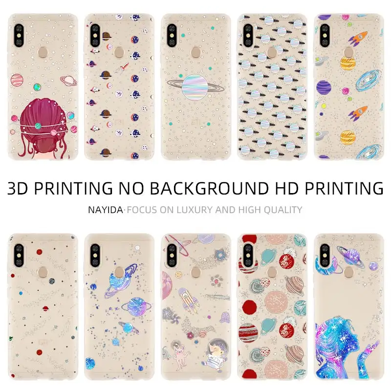 Мягкий силиконовый чехол для Xiaomi Redmi 9a 8a 7a 6a 5a 4a 9at 9Prime 9 8 7 6 5 K20Pro с космосом звездами