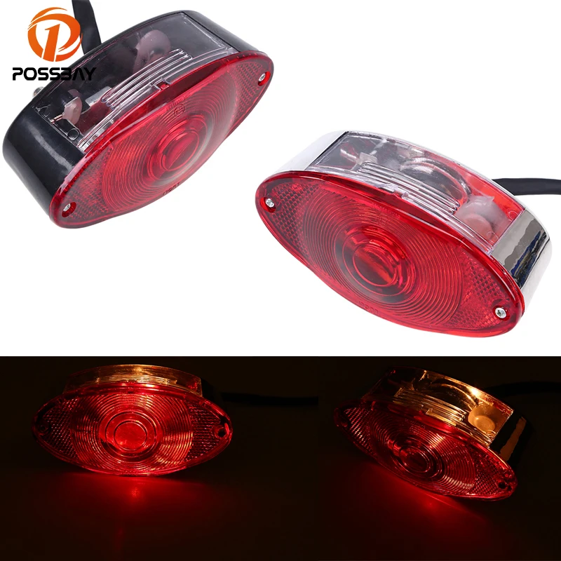 Posbay красный мотоцикл стоп задние фонари мигалки мотокросса для Kawasaki Z800 Honda dio CB 250