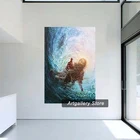 Картина Рука Бога Иисуса, идущий в воду, декоративные обои для гостиной