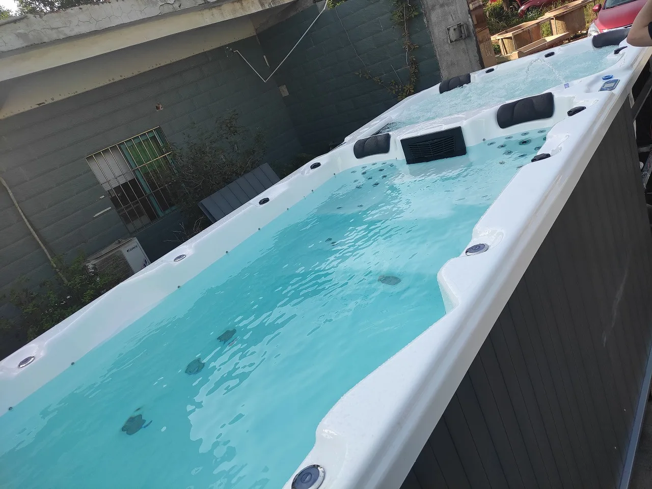 5850x мм 6 человек уличный джакузи плавательный бассейн горячая ванна акриловый