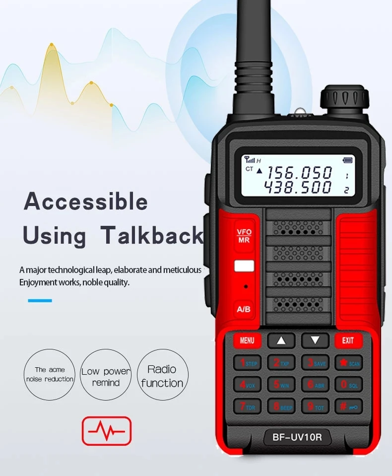 BaoFeng 5W  UV10R Dual Band Two Way Radio 128CH VHF UHF 136-174Mhz 400-520Mhz Long Range Radios BF-UV10R