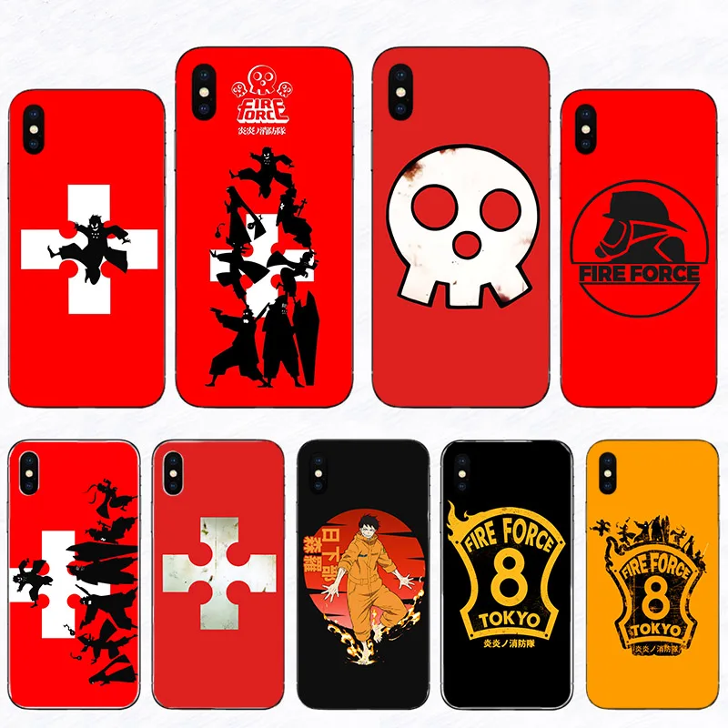 

Anime Fire Force Cool Design Hard Cover Phone Case For Iphone XR 10 X SE 2020 Shell 12 Mini 11 Pro 8 7 6S 6 Plus XS Max 5S