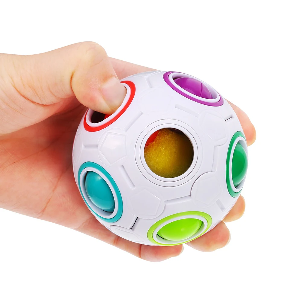 

2021 поп Радужный волшебный шар пластиковый куб поворот для детей развивающая игрушка для подростков взрослых снятие стресса