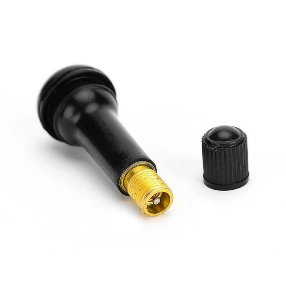 

Cap Valve Stems Black Exterior 10Pcs Rubber Tool Tyre Replacement TR413