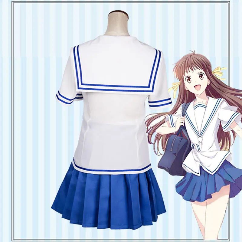 

Anime Fruits Basket Honda Tohru Souma Yuki Cosplay Costumes Student Dresses Maid Suit Full Sets Uniform Halloween Carnivl Skirt