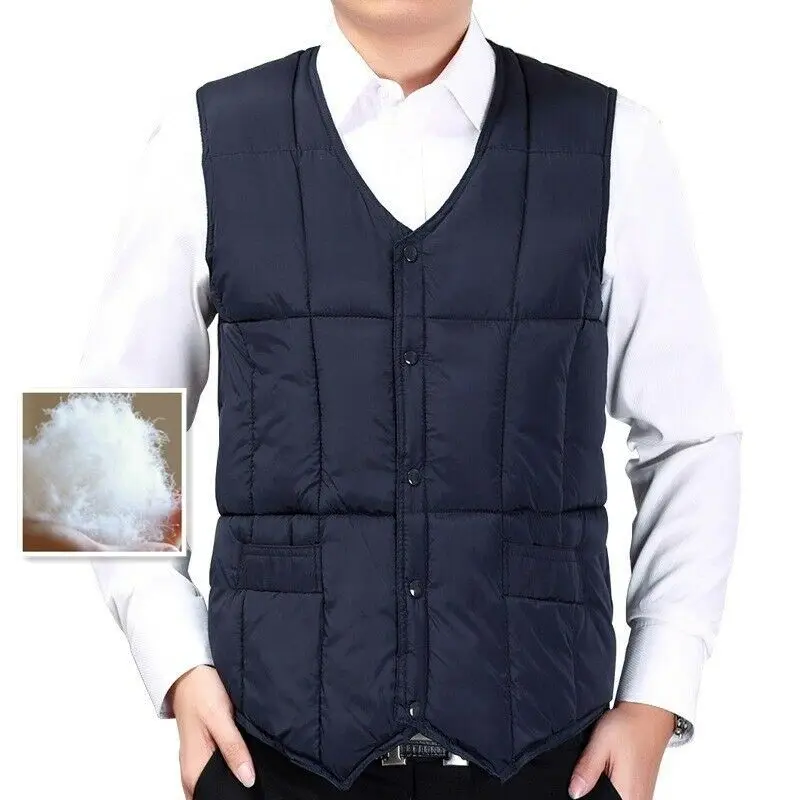 

Men Puffer Waistcoat Body Warmer Gilet Padded Quilted Vest Top Jacket Winter
