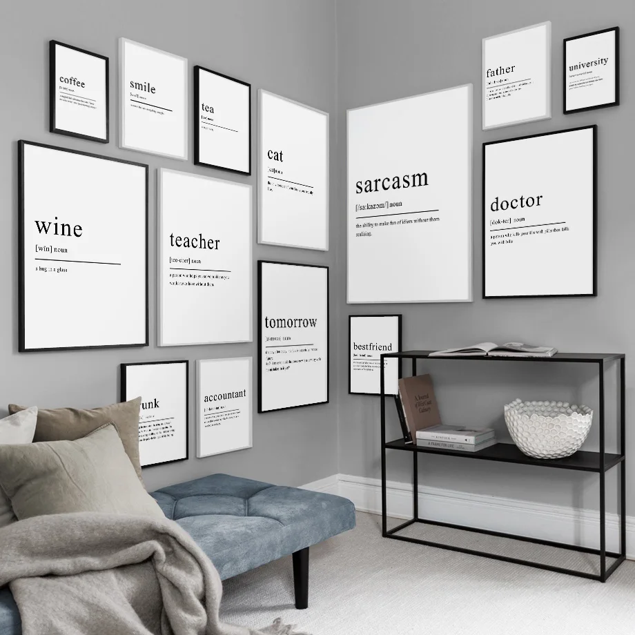 

Tomorrow Work Smile Definition Quotes Nordic Posters And Prints Modern Home Decoration Wall Art Pictures Canvas Painting