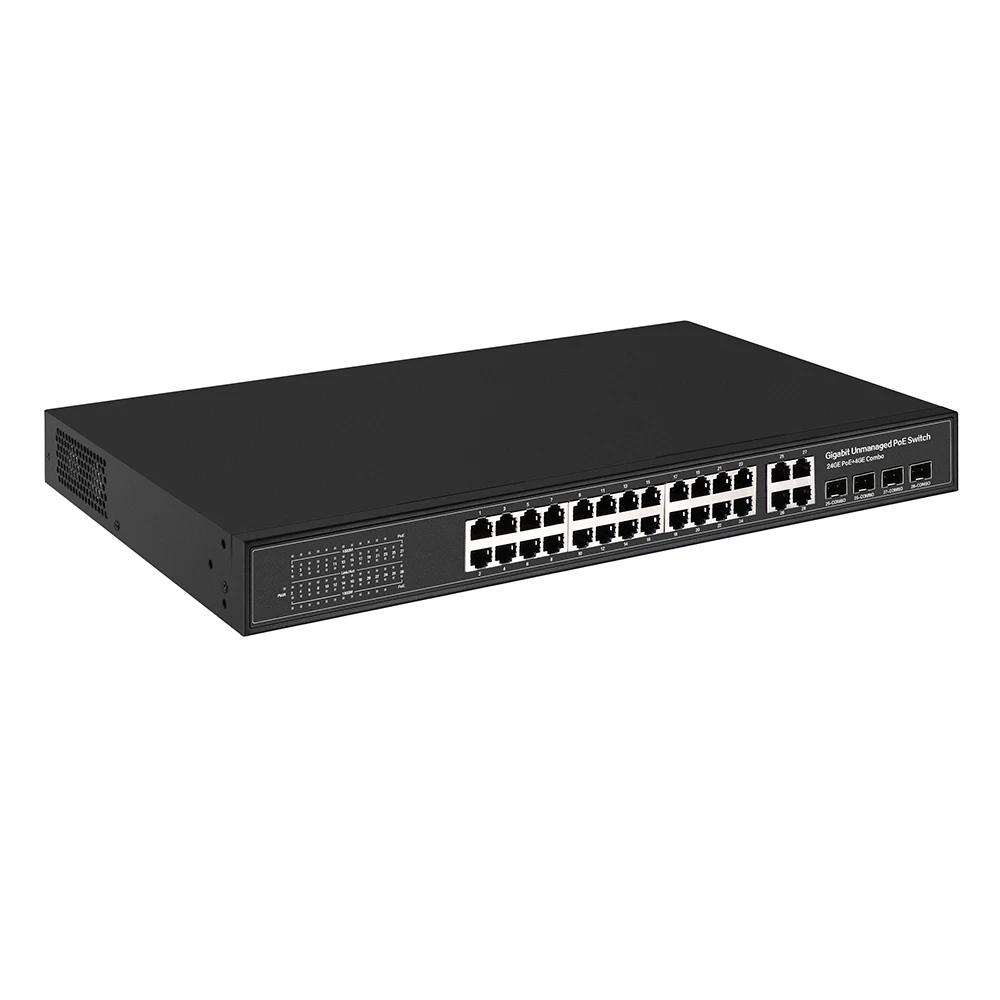 Коммутатор POE с 24 портами 4GE/оптическим волокном SFP Combo Uplink сеть Gigabit CE/FCC/ROHS/Reach