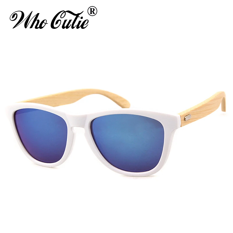 Мужские и женские солнцезащитные очки с бамбуковой оправой WHO CUTIE брендовые