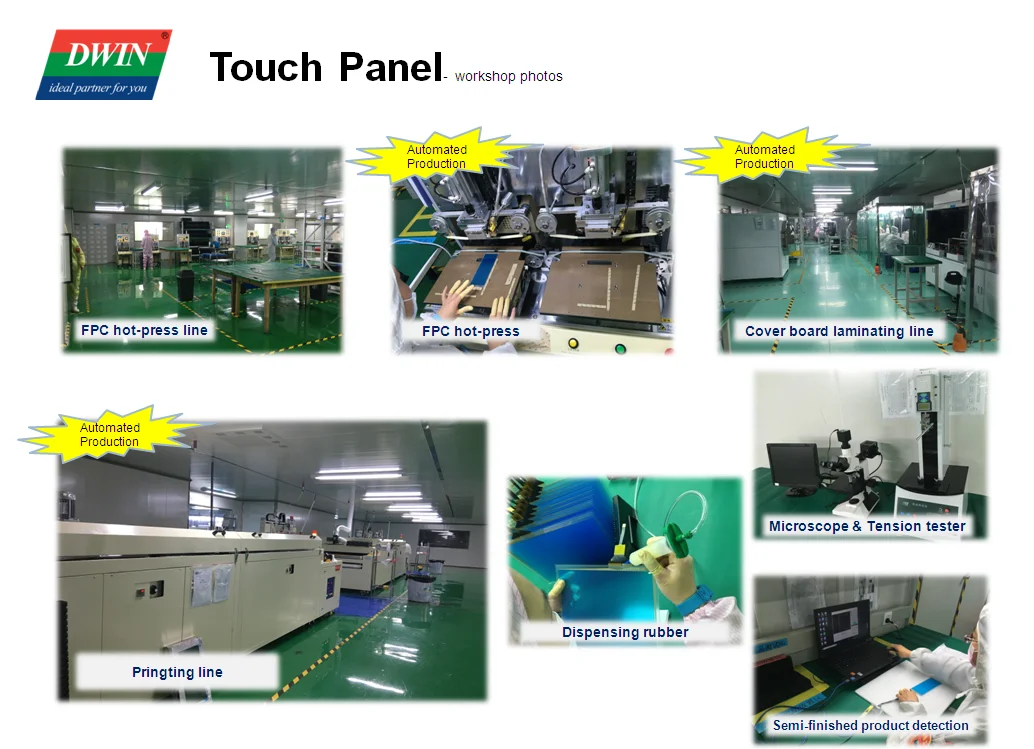 

DWIN 7.0 Inch Resistive Touch Panel, RTP, Support Customization