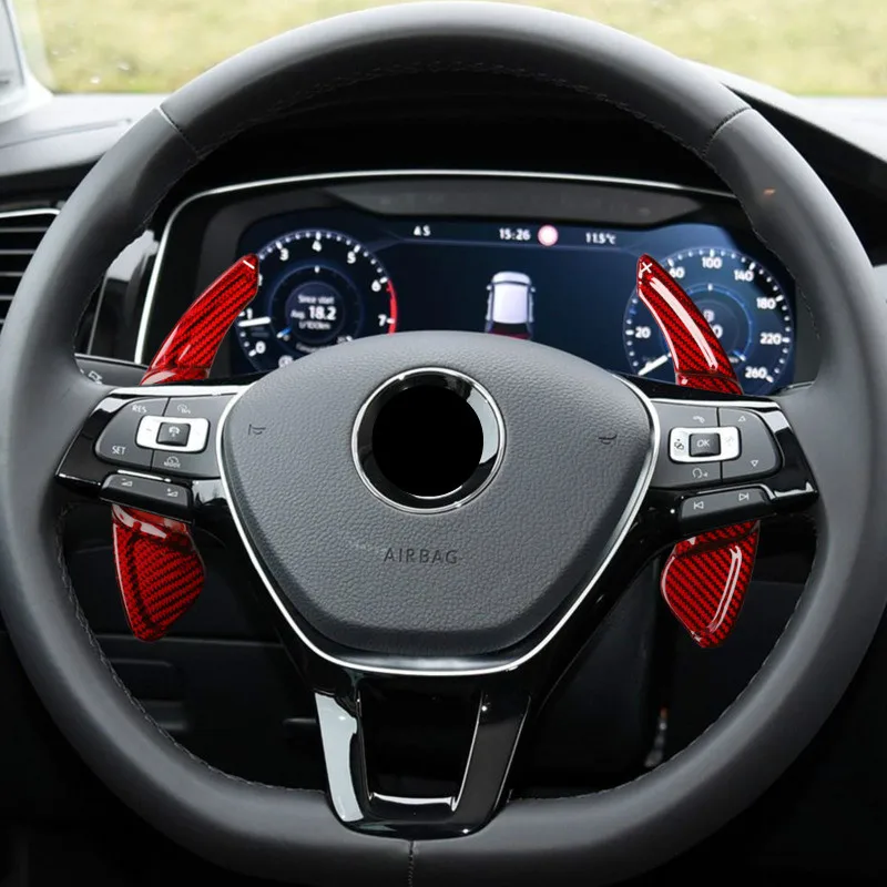 

Fit For Volkswagen Golf Carbon fiber steering wheel shift paddle decoration interior modification car accessories