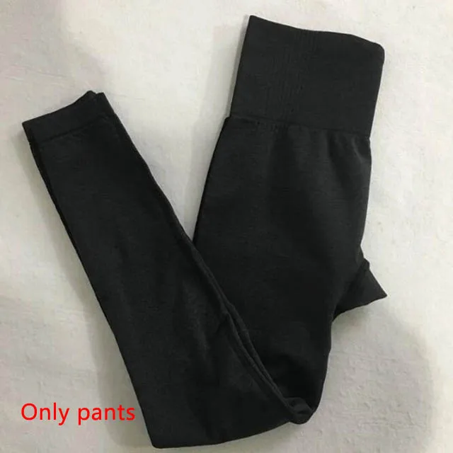 Black Pants 2 шт. бесшовный Набор для йоги Женская одежда для фитнеса спортивная женская спортивная одежда леггинсы для спортзала+ мягкий пуш-ап спортивный бюстгальтер спортивные костюмы для бега - Цвет: Black Pants