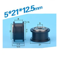 h 3d 52112 5 printer cnc engraving machine package rubber bearing pulley pulley h type groove wheel
