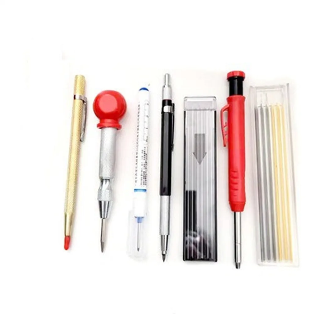 

23pcs Carpenter Pencils Refills Carbide Scriber Tool Center Punch Marker Pen Mechanical Pencil Set WorkshopWood Working Mark