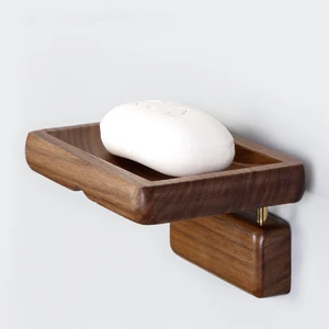 Nature Black Walnut Soap Rack Bathroom Supplies Soap Box Laundry Supplies Hand Made Soap Dish Soap S