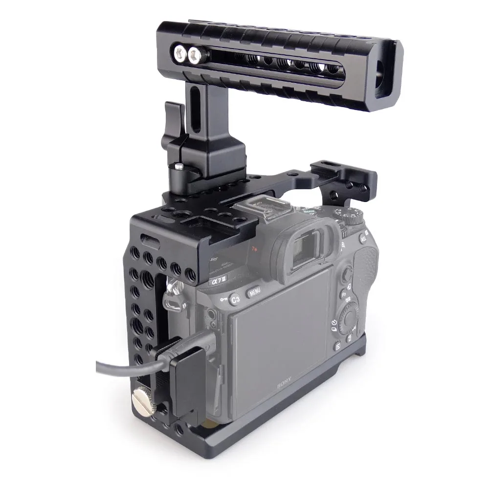 MAGICRIG клетка для DSLR камеры с ручкой NATO+ кабель HDMI Зажим для sony A7RIII/A7RII/A7II/A7III/A7SII DSLR Cage Комплект расширения