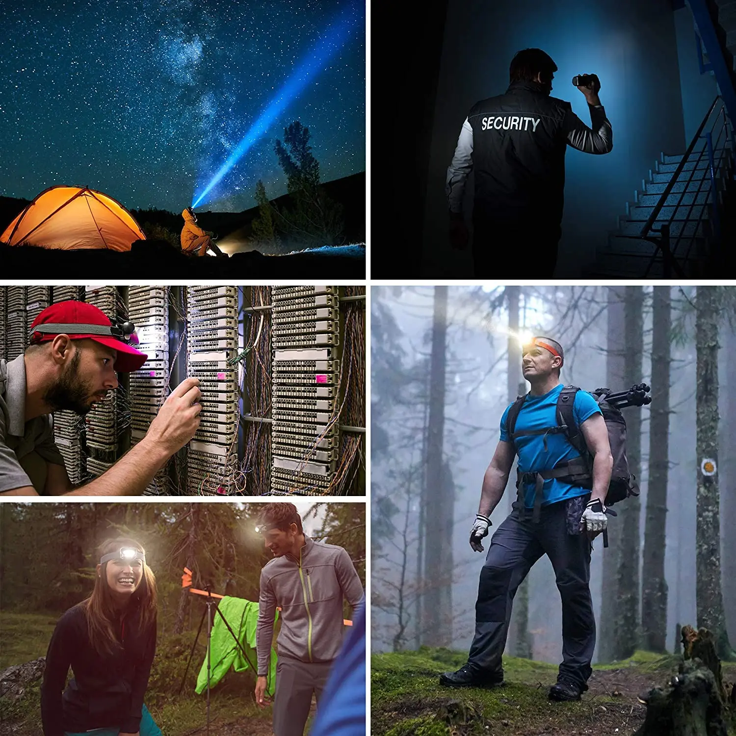 Фонарь налобный Аккумуляторный с датчиком движения 3 режима | Освещение