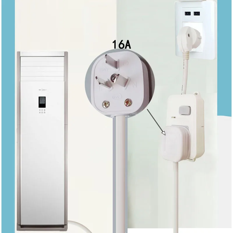 3 контактный Штепсель стандарта Великобритании на 16А розетку Австралии адаптер