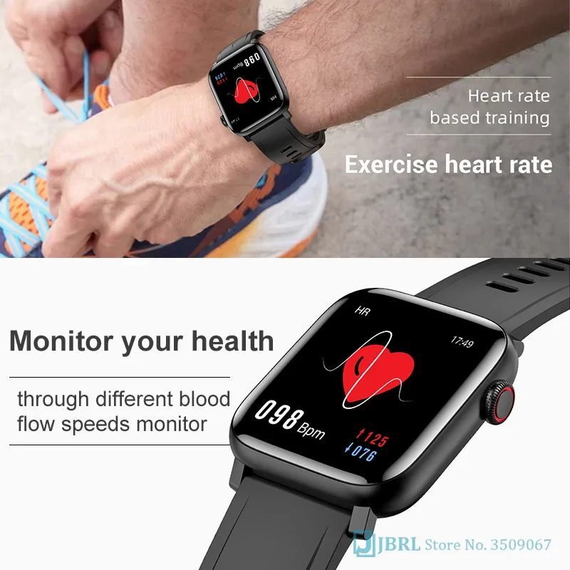 Умные часы Full Touch для мужчин и женщин электронные смарт Android IOS фитнес трекер