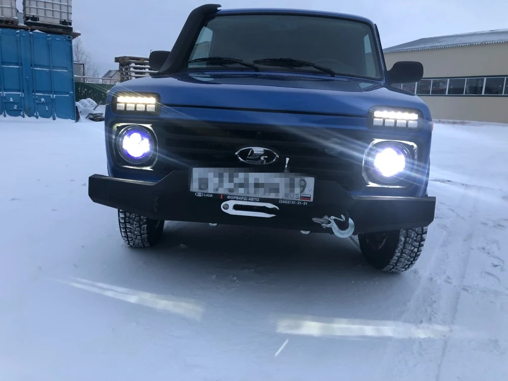 2 шт. Автомобильные светодиодные фары 7 дюймов H4 80 Вт синие фары для Jeep Wrangler JK CJ/Wrangler TJ для Suzuki Samurai Lada 4x4 urban Niva