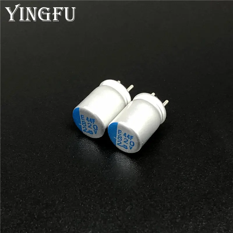50 шт. 820 мкФ 2 5 V NCC PSE serires 6 3x8 мм Super Low ESR 2.5V820uF для материнской платы VGA твердые