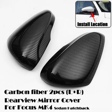 

Чехол для зеркала заднего вида Ford Focus MK4 ST Line, крышка, крышка заднего вида, аксессуары для внешнего декора, деталь 2019 2020 2021