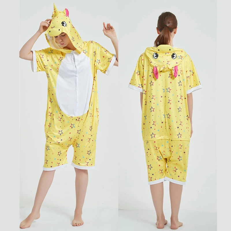 One Piece Hooded Jumpsuits for Adult Kigurumi Panda Pajamas Unicorn Fox Tiger Kids Cartoon Pajamas Boys Girls Onesies Jumpsuit