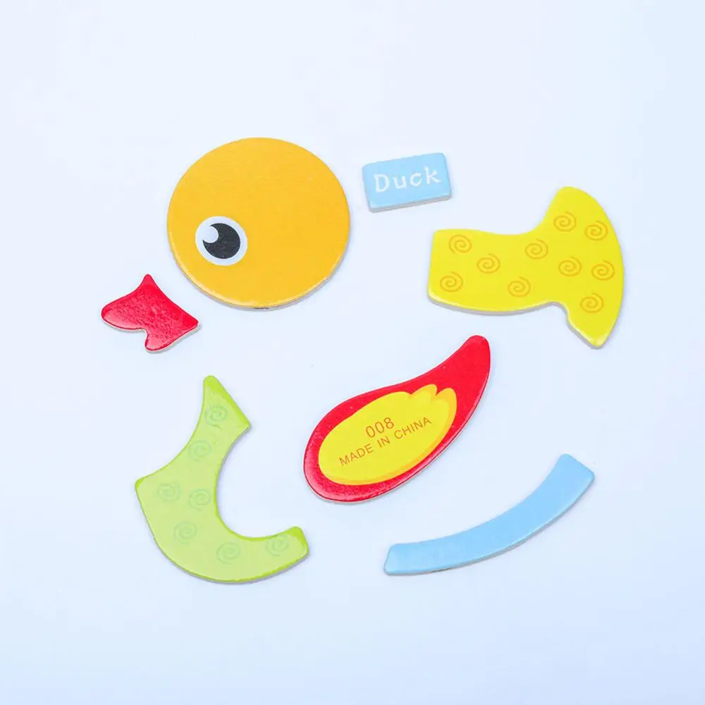 Детские игрушки деревянная головоломка милый мультфильм животное интеллект