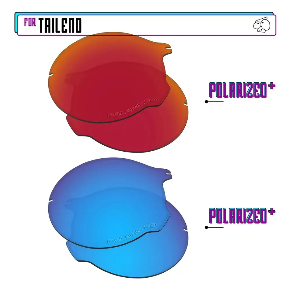 EZReplace Polarized Replacement Lenses for - Oakley Tailend Sunglasses - BlueP Plus-RedP Plus