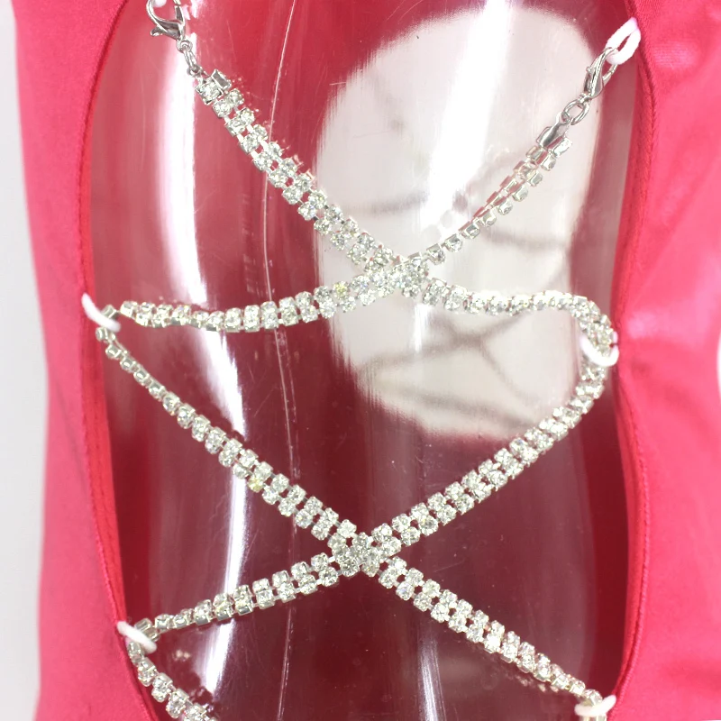 Женское атласное мини-платье Fuedage красное открытое облегающее платье на