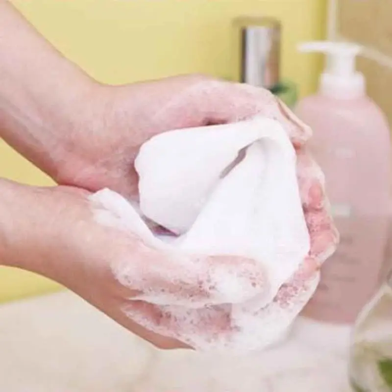 Шляпа Форма пенящаяся сетка для стирки лица Мыло Ванна Душ пузырьковая