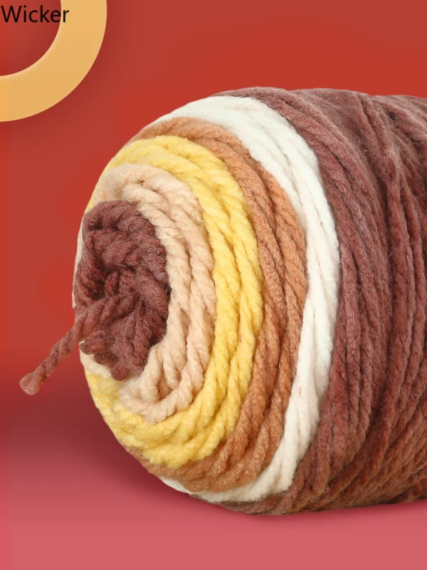 200 г/моток 3 мм акриловая пряжа для ручной вязки искусственная градиентная