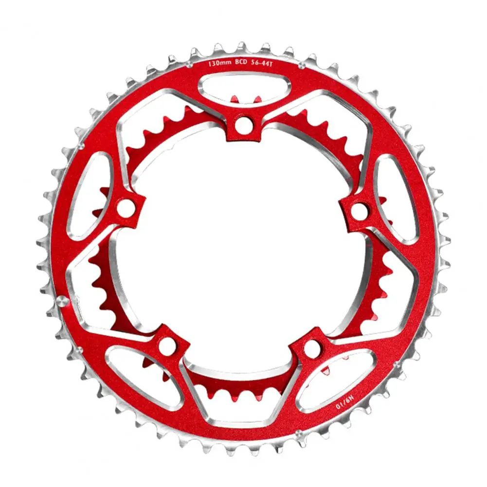 

2Pcs/Set Bike Chainring Practical Frosted Surface Metal Chainring Aluminium Alloy Double Chainring