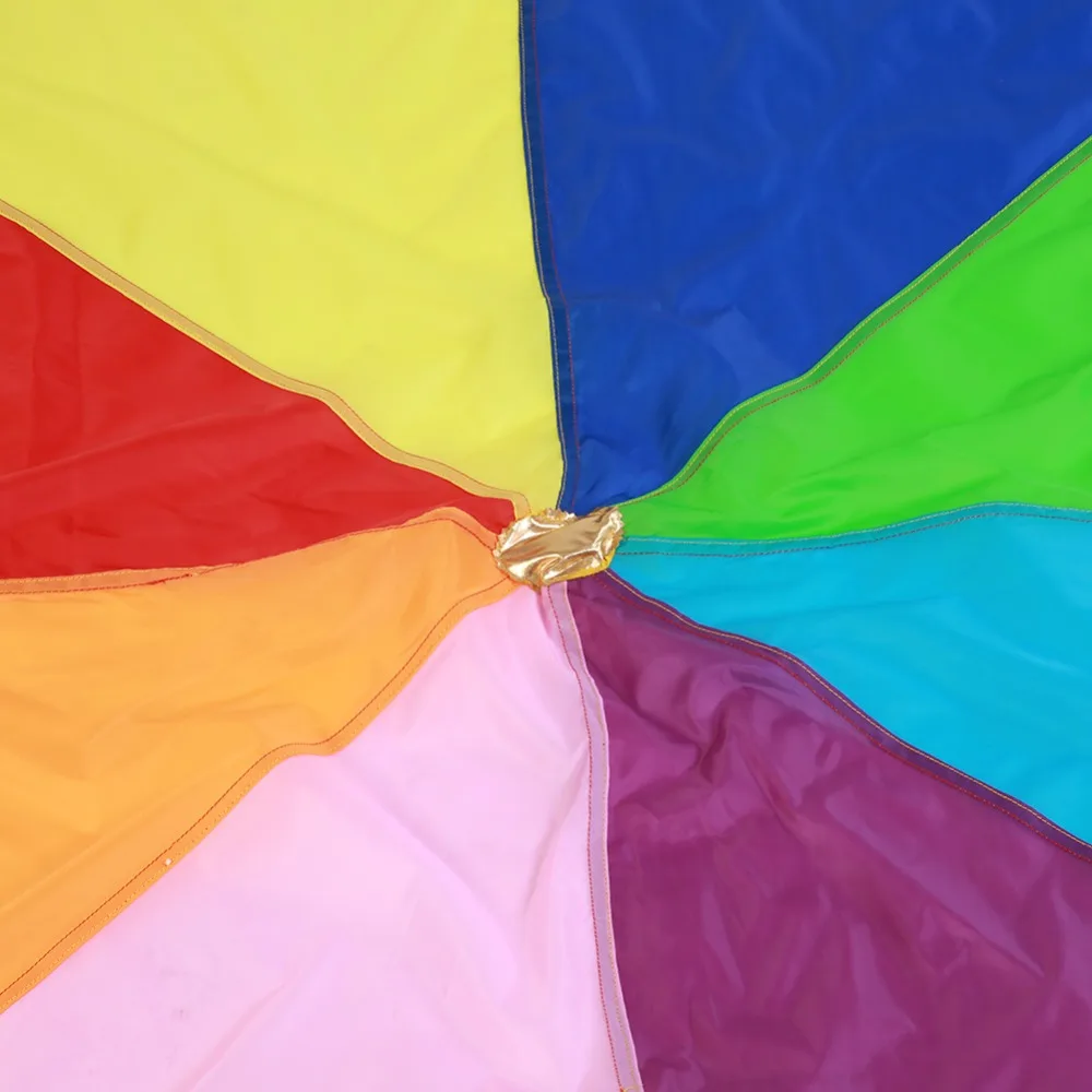 

2M/3M/3.6M Diameter Outdoor Rainbow Umbrella Parachute Toy Jump-Sack Ballute Play Teamwork Game Toy For Kids Gift Carpet HotSale