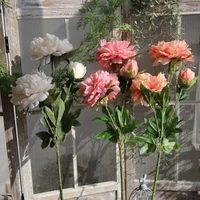 4pcs large peony artificial flowers for wedding decoration background home decor garden fence fake peony flower wreath