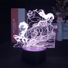 Ночник с 3D рисунком рассекающего демонов камадо, светильник в японском стиле аниме, манга, будильник, базовый светильник, Прямая поставка для детей