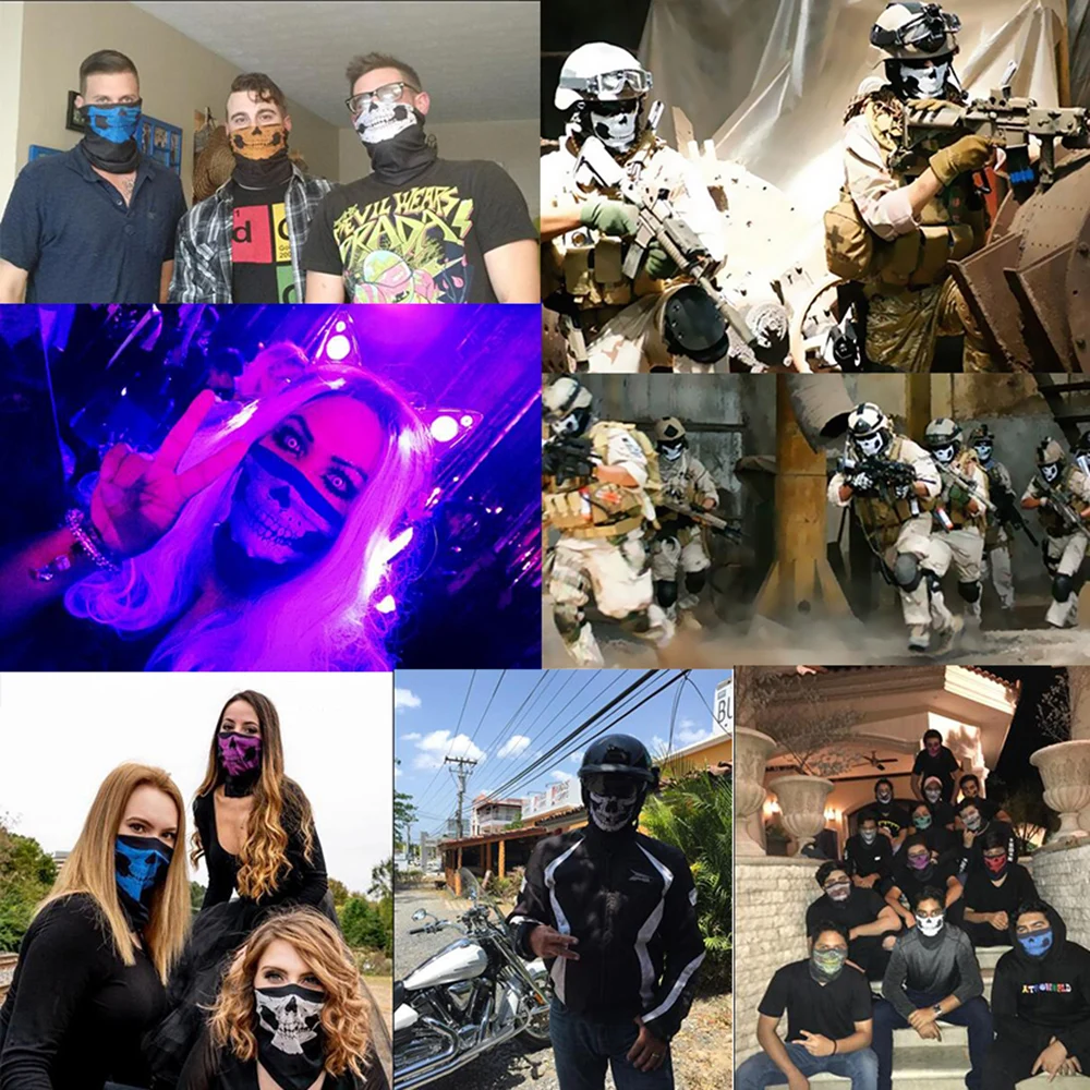 FENRIR маска для лица мотоциклетный шарф защита Призрак Балаклава с рисунком черепа