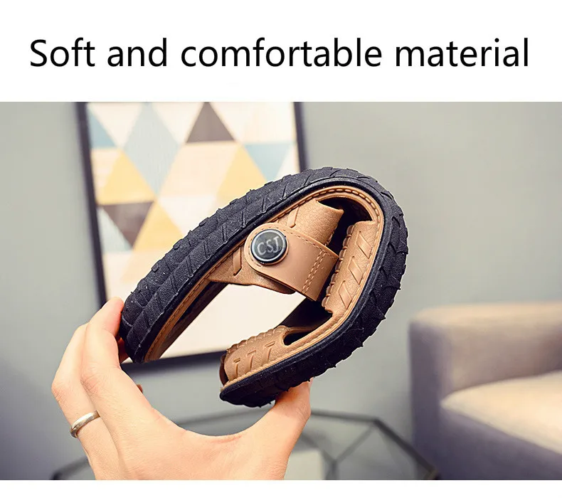 

Summer Men Beach Slippers Fashion Jelly Shoes Men Beach Sandals Outdoor Casual Walking Beach Flip Flops Men Shoes