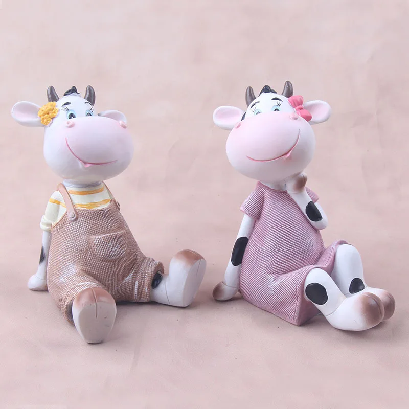 Пара изделия из полимера подарки статуя коров домашние украшения девушки друг