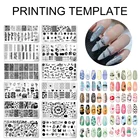 Наклейка-трафарет с цветами, бабочками и листьями