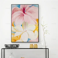 georgia o%e2%80%99keeffe hibiscus with plumeria 1939 abstract art modern art floral print gift idea wall art poster print