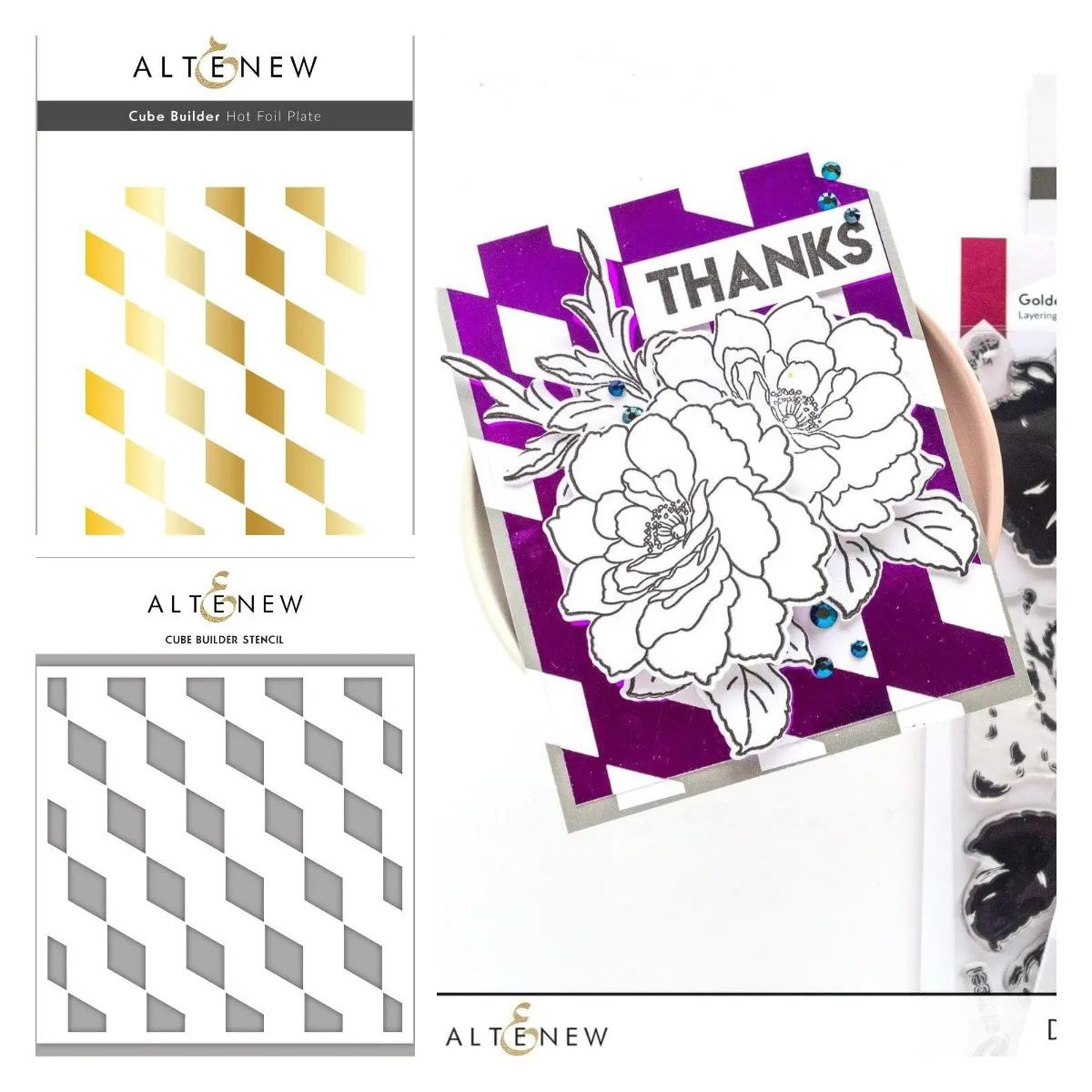 

2022 New Arrival Cube Builder Stencils Hot Foil Scrapbook Diary Secoration Embossing Craft Template Diy Make Photo Album Card