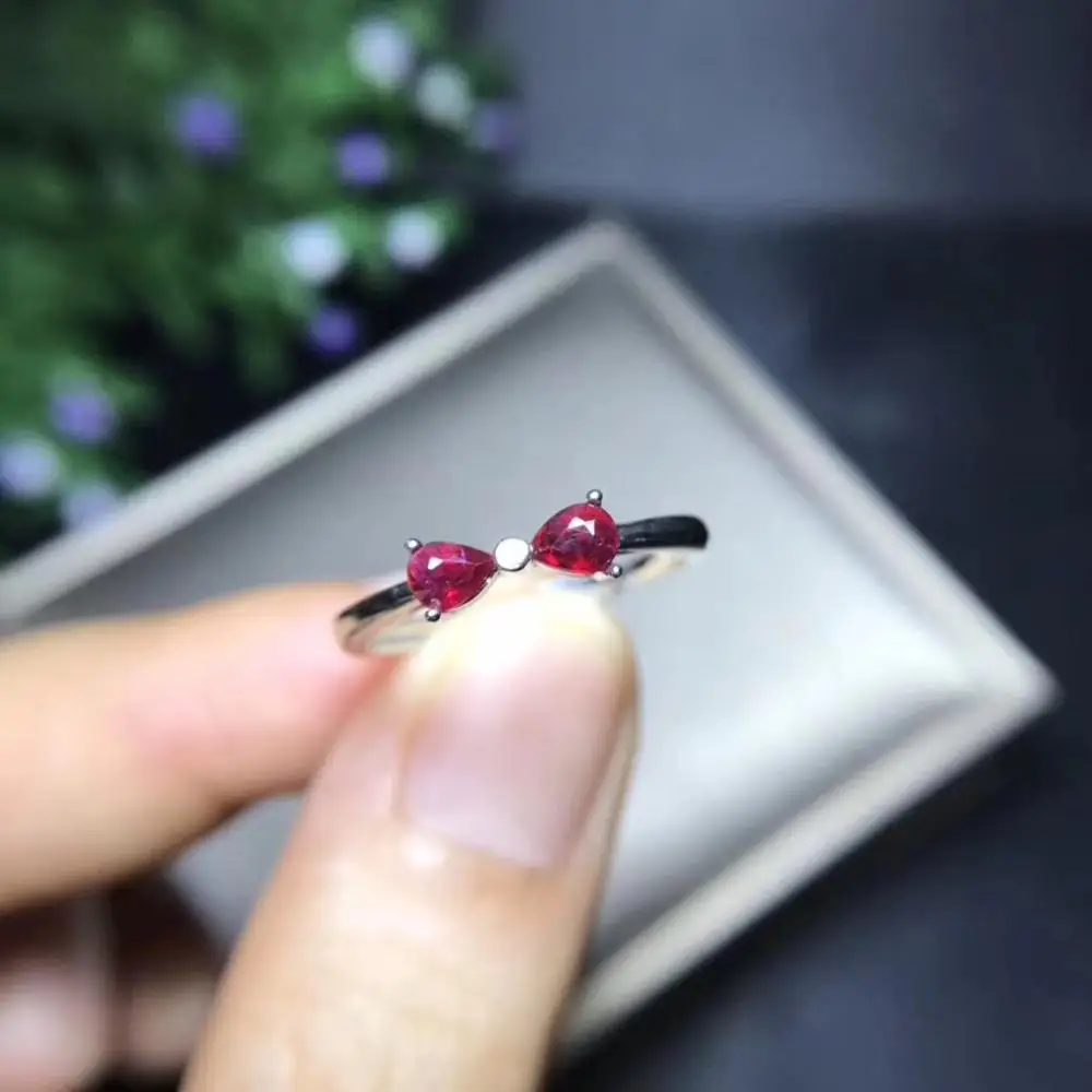 

Кольцо с натуральным Рубином, серебро 925 пробы, простой и изысканный стиль, низкая цена, рекомендовано владельцем, аутентичный цвет