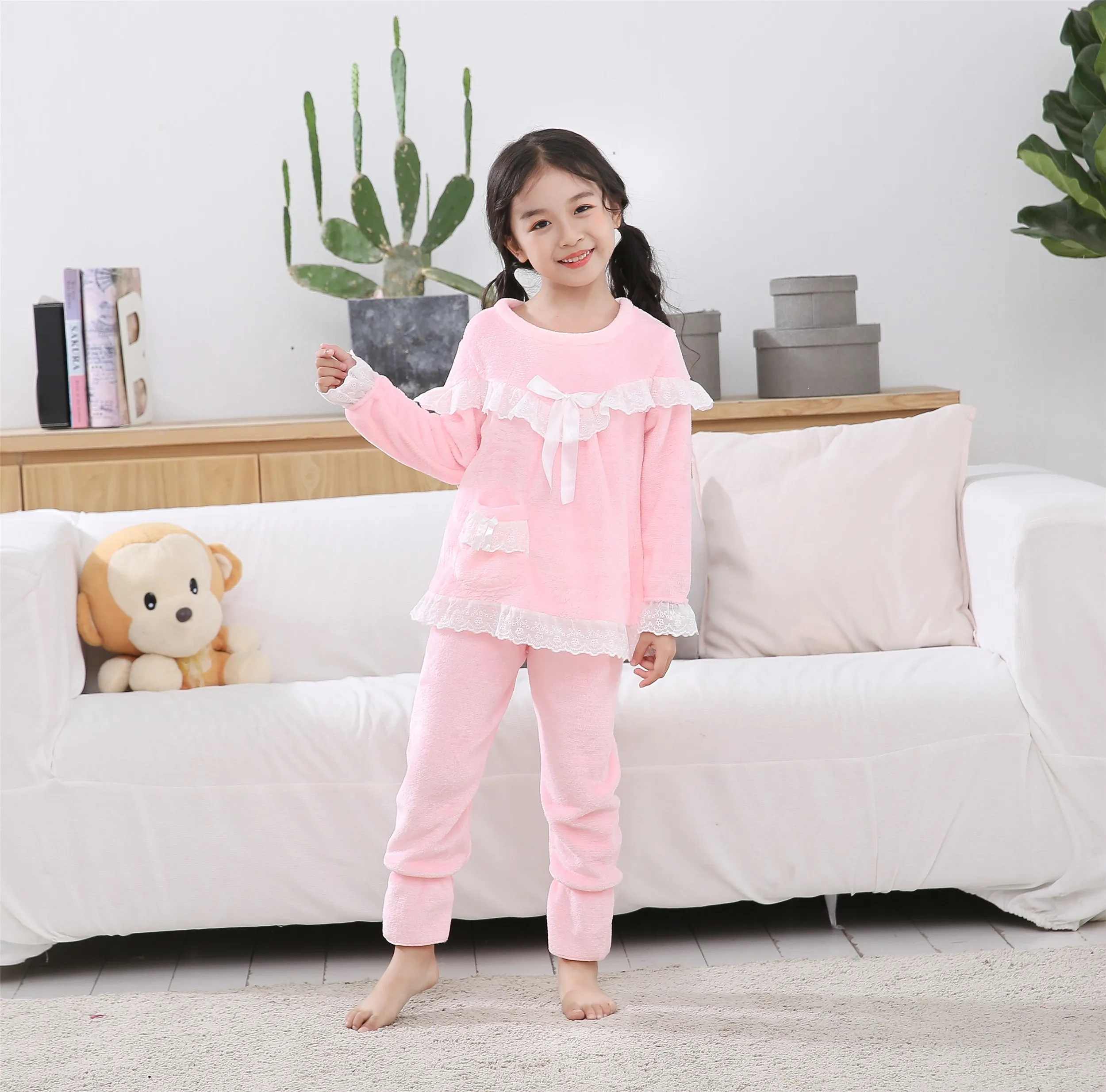 9 Mother and Daughter Clothes Adult Christmas Pajamas for Girl Autumn Winter Warm Flannel Pajamas Family Matching Outfits Set - Цвет: 9