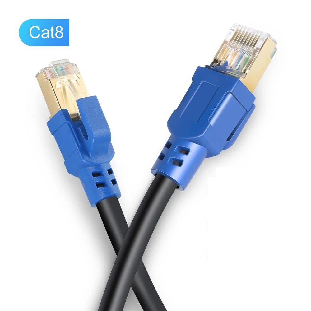 Сетевой кабель Cat8 круглая сетевая перемычка тестовый компьютерный из чистой
