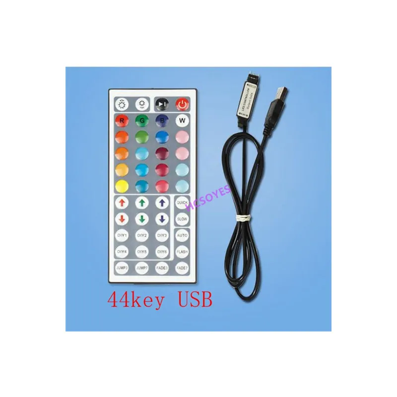 Светодиодный мини контроллер 24 ключа/44 ключа с двойной головкой инфракрасный USB