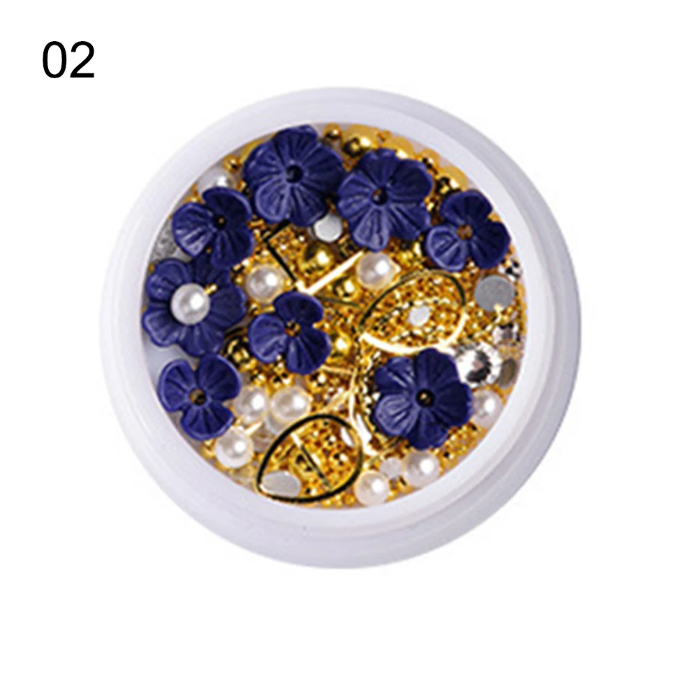 Цветы в виде ракушки стразы из бисера разноцветные дизайнерские наклейки 3D