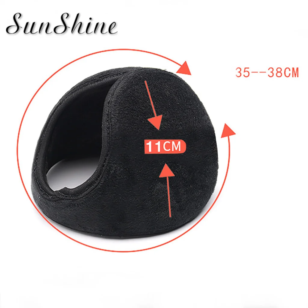 Новинка 2019 модные наушники унисекс зимние теплые утолщенные сзади плюшевая