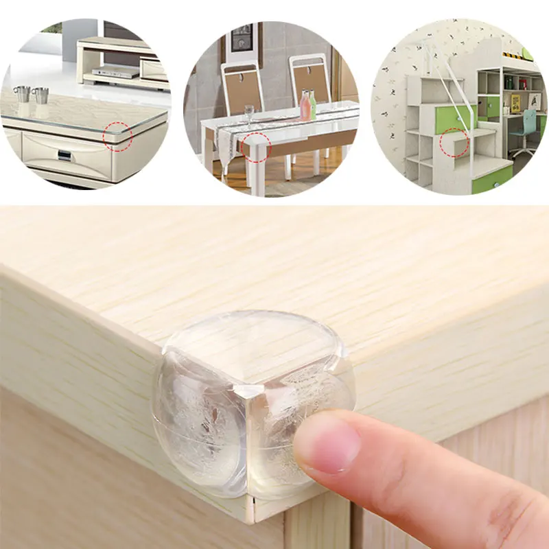 Protector de silicona de seguridad para ni&ntilde;os y beb&eacute;s, cubierta de protecci&oacute;n para bordes de esquina de mesa, anticolisi&oacute;n, 8 unids/lote-1