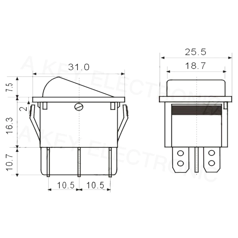 5 шт. круглые клавишные выключатели для фена | Обустройство дома